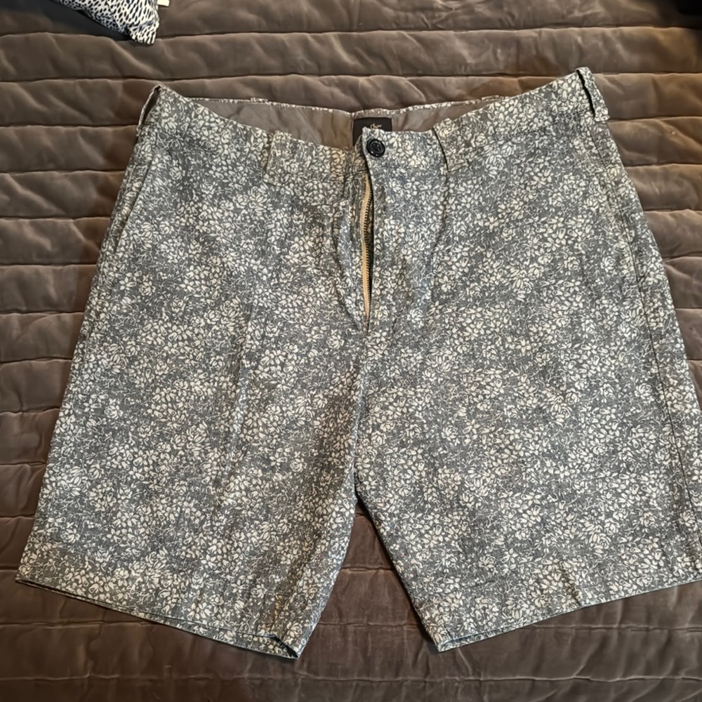 J. Crew Blue Floral Shorts - Picture 1 of 3